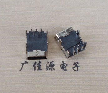 岳阳Mini usb 5p接口,迷你B型母座,四脚DIP插板,连接器