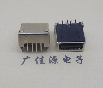 岳阳usb 2.0插座 A型单层90度 包胶母座