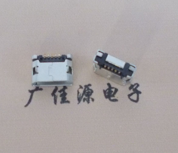 岳阳MICRO USB接口 90度卧式母座 插板有柱直边