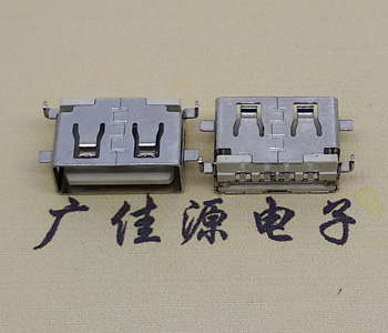 岳阳USB母座 前贴后插 沉版1.1/1.9总长8.5mm大电流