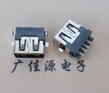 岳阳 USB母座 贴片沉板3.5/4.9 直口/卷口铜壳/铁壳