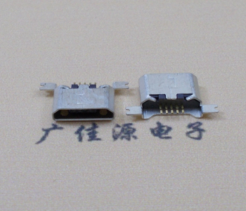 岳阳MK USB B Type 沉板0.9母座后两脚SMT口不卷边