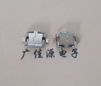 岳阳Micro usb 插座 沉板0.7贴片 有卷边 无柱雾镍
