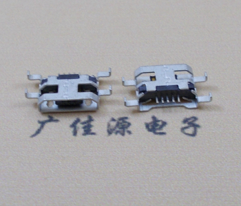 岳阳MICRO USB 5PIN接口 沉板1.6MM 四脚插板无导位