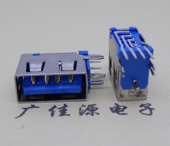 岳阳USB 测插2.0母座 短体10.0MM 接口 蓝色胶芯