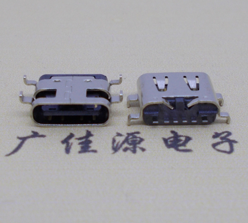 岳阳USBType-C6P母座卧式接口沉板0.8mm