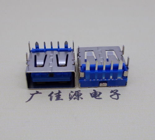 岳阳 USB5安大电流母座 OPPO蓝色胶芯,快速充电接口