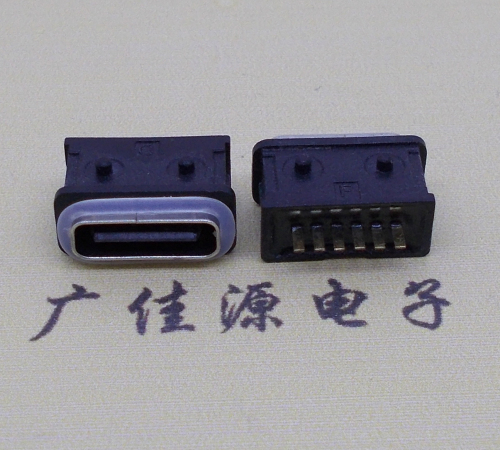 岳阳防水type-c6p母座立式直插带定位住连接器