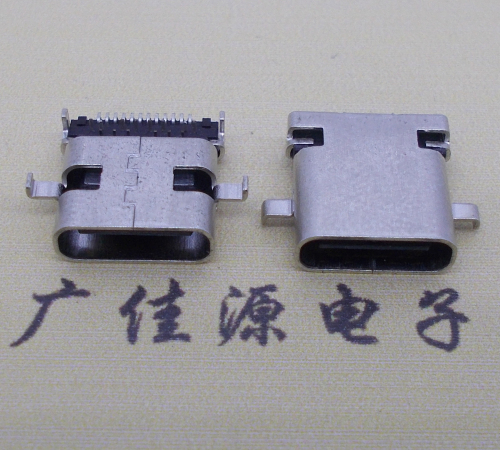 岳阳卧式type-c24p母座沉板1.1mm前插后贴连接器