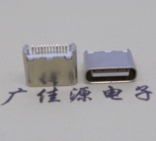 岳阳type-c24p母座短体6.5mm夹板连接器