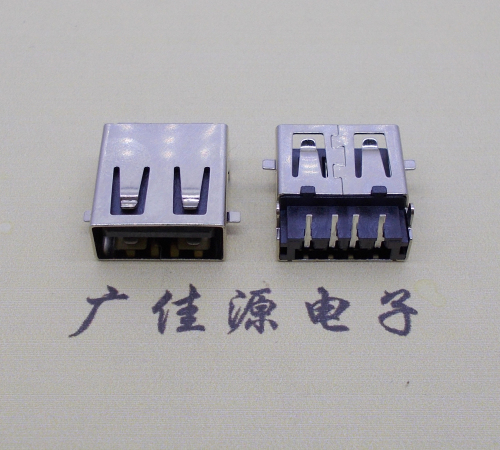 岳阳usb2.0 AF90°母座沉板1.9mm带弹片前贴后插