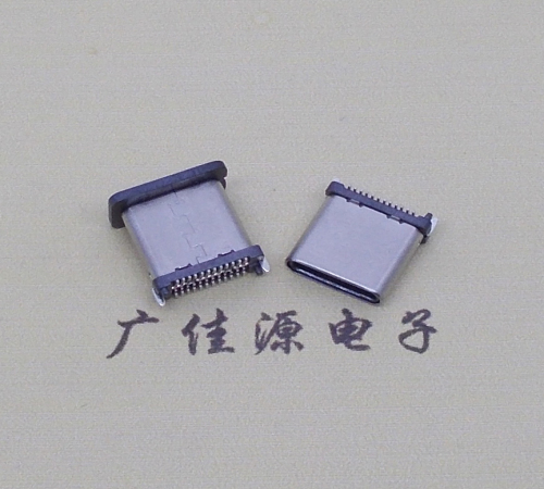 岳阳USB TYPE-C接口短体24P公头立式贴板高度H=8.0mm 高速数据传输快充电款